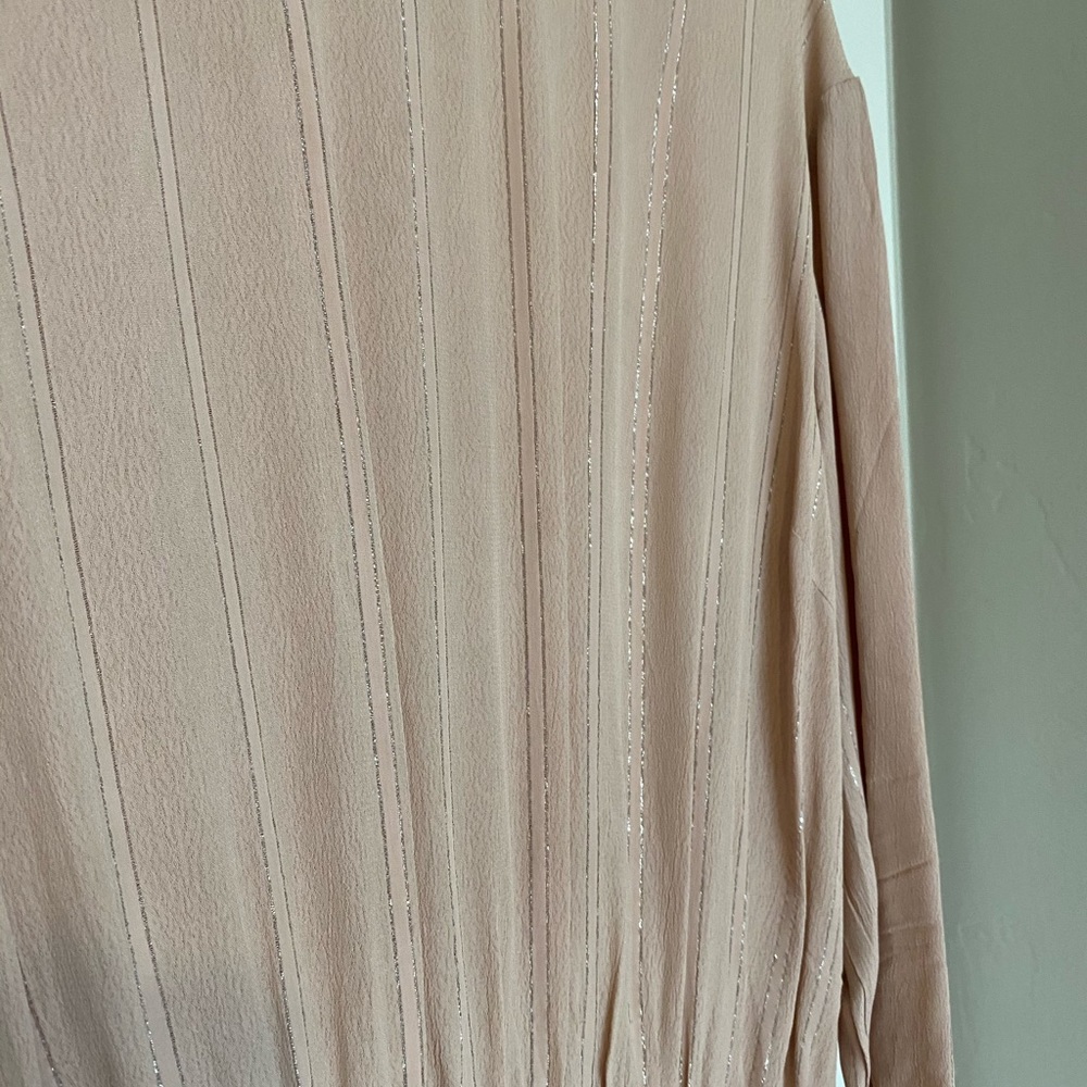 Pink dress with metallic pin stripes - Picture 3 of 5